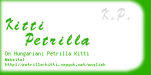 kitti petrilla business card